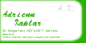adrienn kaplar business card